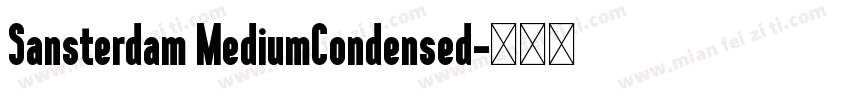 Sansterdam MediumCondensed字体转换